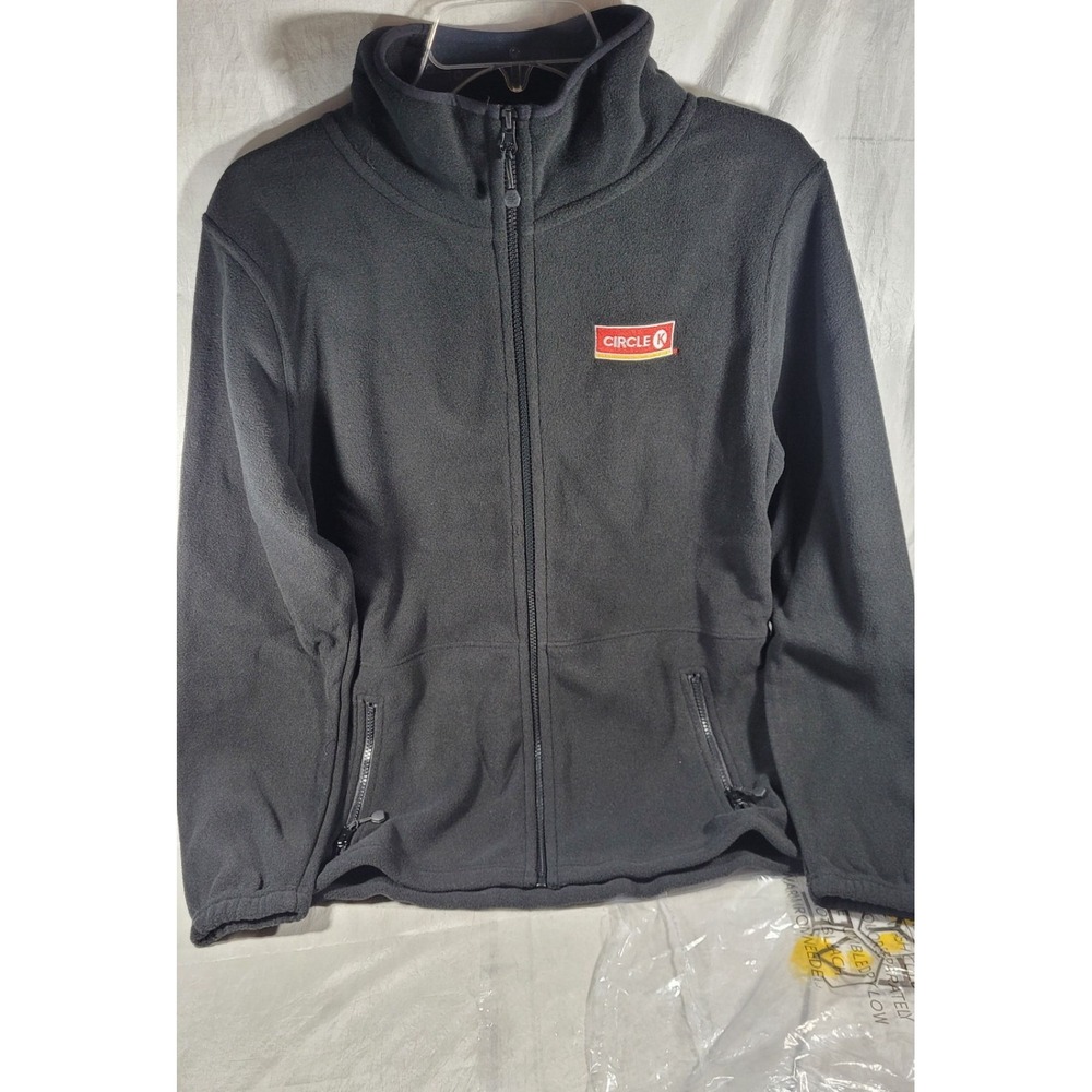 Christy & Main Circle K Employee Full Zip Fleece Jacket - Black - Size XS
